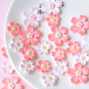 桜 貼付けパーツ クリアカラー 4色16個 さくら サクラ プラスチック
