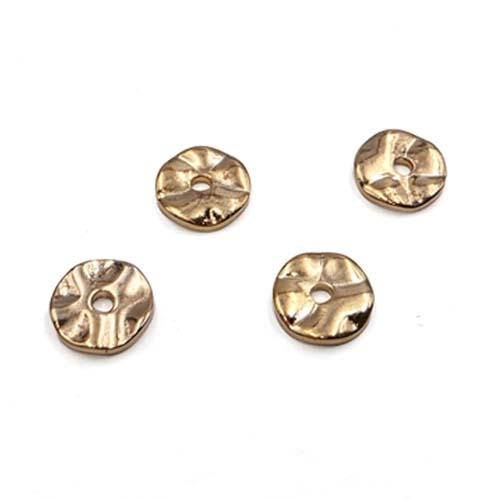 メタルビーズ 円盤 ドーナツ ゴールド 金属 ビーズ アクセサリーパーツ 4個 ym9-0155 2...