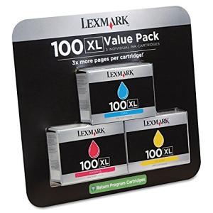 Lexmark LEX14N1188 100XL Ink Cartridge  Cyan  Magenta  Yellow High Y 並行輸入