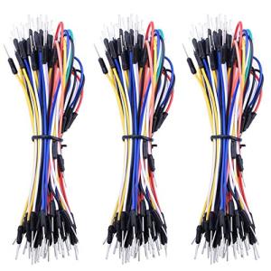 HiLetgo 195ピース 電子テストライン ブレッドボード用 ユニバーサルプレートライン ダブルピンケーブル 並行輸入