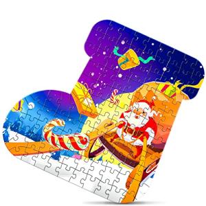 Grarg クリスマス ソックス ジグソーパズル 対象年齢48歳 101ピース サンタクロース フロアパズル おもちゃ 学習 教育 幼児 並行輸入
