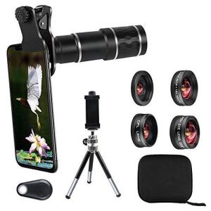 スマホカメラレンズ スマートフォンカメラレンズキット iPhone Samsung Android 20倍望遠ズームレンズ 電話広角&マク 並行輸入