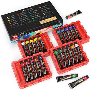 ARTEZA Oil Paint  Set of 24 Colors/Tubes 24x12ml/0.4oz with Storage  並行輸入