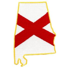アラバマ形状国旗刺繍パッチ状態アイロンエンブレム並行輸入
