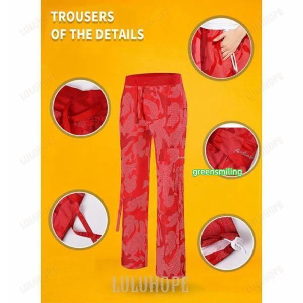 フィットネスウェアレディースダンスウェアズンバウェア軽いパンツヨガウェアカーゴロングパンツヨガダンス...