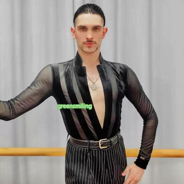 社交ダンス衣装 男性 ラテンダンス フラメンコ ダンスウェア シャツ トップス 社交ダンス メンズ ...