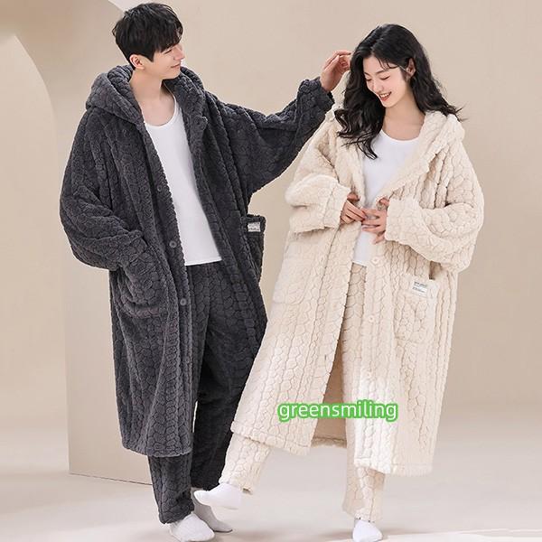 ペアパジャマ 冬 着る毛布 ルームウェア ガウン ナイトガウン カーディガン 部屋着