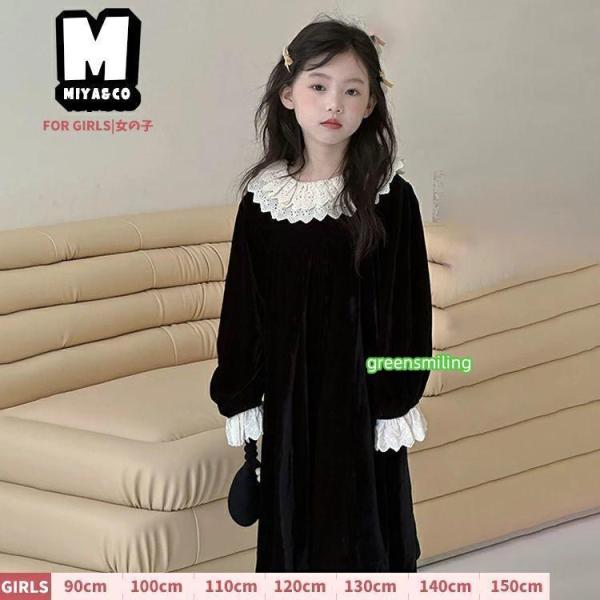 フォーマル ワンピース キッズ 入学式 女の子 キッズ 子供 ドレス 冠婚葬祭 ビロード 卒業式 発...