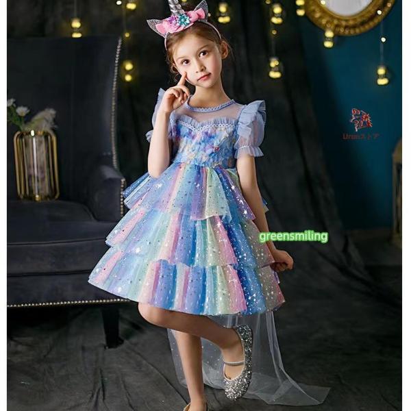 キッズドレス 子どもドレス 子供服 ワンピース チュールワンピース 女の子 子供用 プリンセスワンピ...