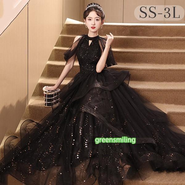 ドレス 大人 ピアノ 発表会 ロング丈 ぽっちゃり 大きいサイズ イブニングドレス 演奏会 ピアノ発...