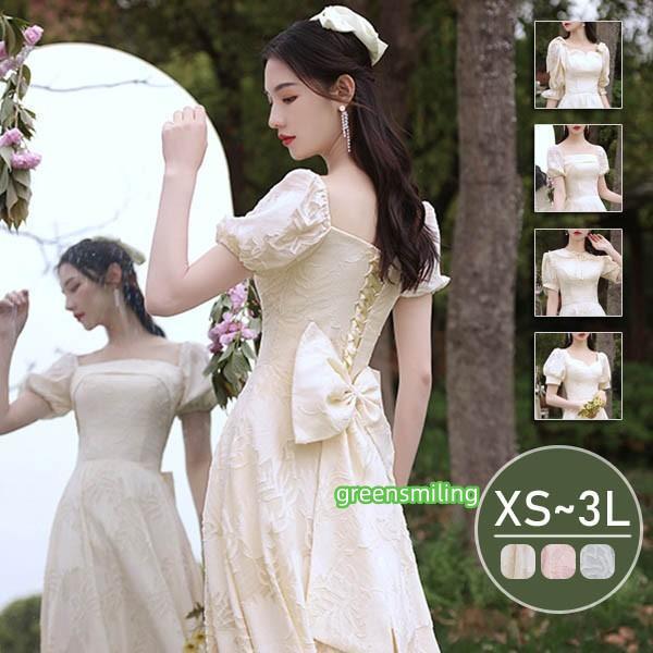ロングドレス 結婚式 ブライズメイドドレス パーティードレス ピアノ発表会 ロング丈 ミモレ丈 体型...