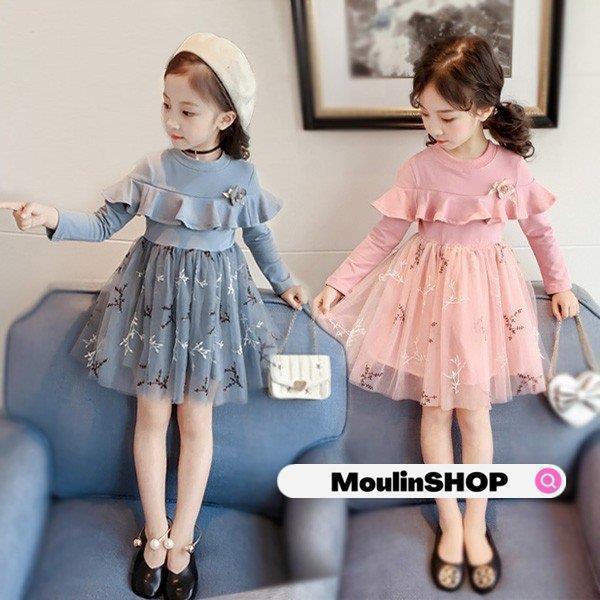 2色！ドレス　子供　発表会　結婚式　子ども　レースワンピース お呼ばれ/ピアノ演奏会 子供ドレス ド...