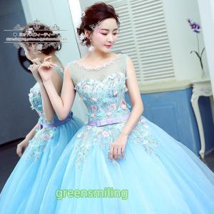 カラードレス ロングドレス 演奏会 プロムドレ...の詳細画像4