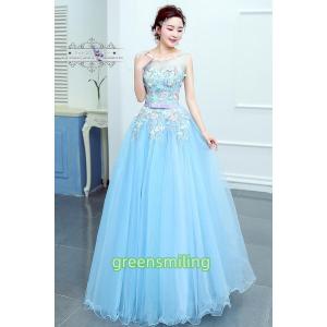 カラードレス ロングドレス 演奏会 プロムドレ...の詳細画像5