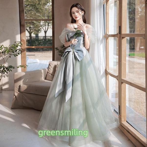 カラードレス カクテルドレス ロングドレス パーティードレス 発表会 演奏会 ステージドレス イブニ...