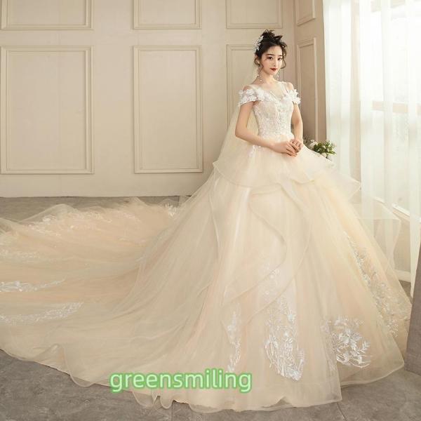 ウェディングドレス ウエディングドレス 二次会 結婚式 前撮り ブライダル ロングドレス 花嫁 プリ...