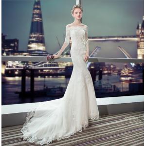 ウェディングドレス 白 レース 安い 結婚式 花嫁 二次会 長袖