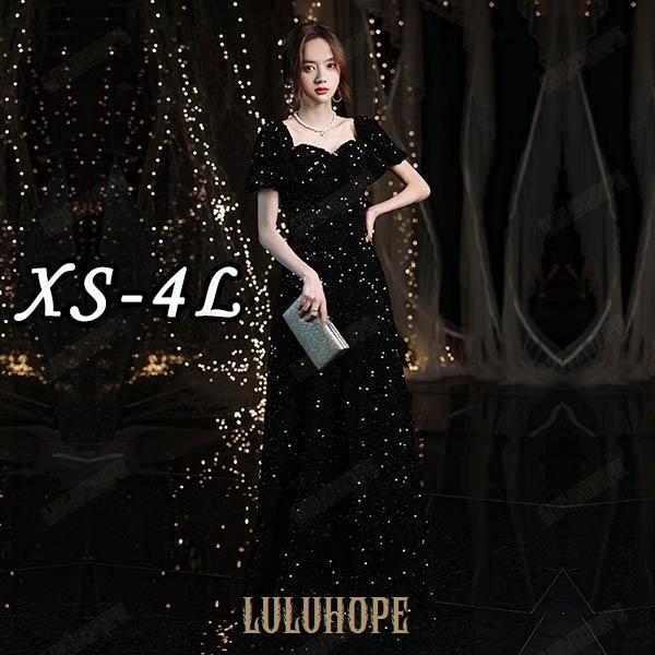 ロングドレス 演奏会 半袖 オフショルダー 2way キラキラ 総スパンコール ハートネック ピアノ...