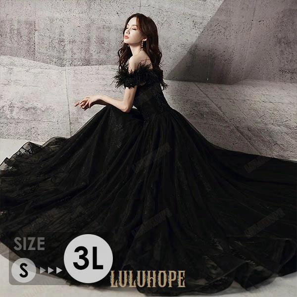 ロングドレス オフショルダー 演奏会 大人 ピアノ 発表会 ワンピース 黒 袖付き 演奏会ドレス キ...