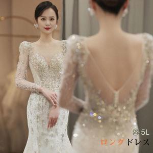 花嫁 ウェディングドレス マーメイドドレス スイ...の商品画像