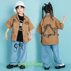 HIPHOP 夏 キッズダンス衣装 ヒップホッ...の詳細画像1