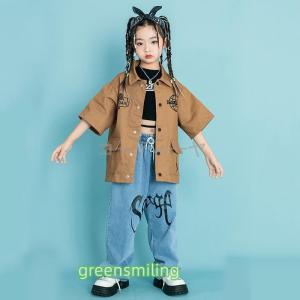 HIPHOP 夏 キッズダンス衣装 ヒップホッ...の詳細画像3