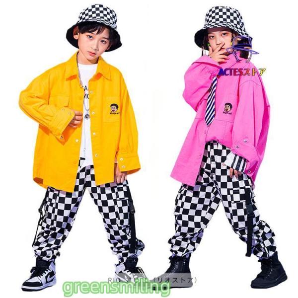 キッズダンス衣装 セットアップ 男の子 女の子 子供服 ヒップホップ k-pop ファッション キッ...