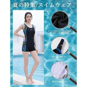 競泳水着 レディース フィットネス 水着 ワン...の詳細画像4