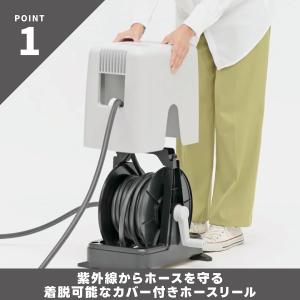 ホース ホースリール 散水ホース 洗車 BOX...の詳細画像2