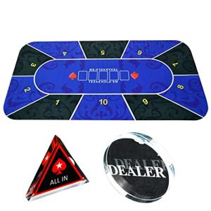 レットハート ポーカーマット テキサスホールデム 120cm×60cm プレイマット お家でポーカー ディーラー練習用 どこでもポーカーが楽しめるの商品画像