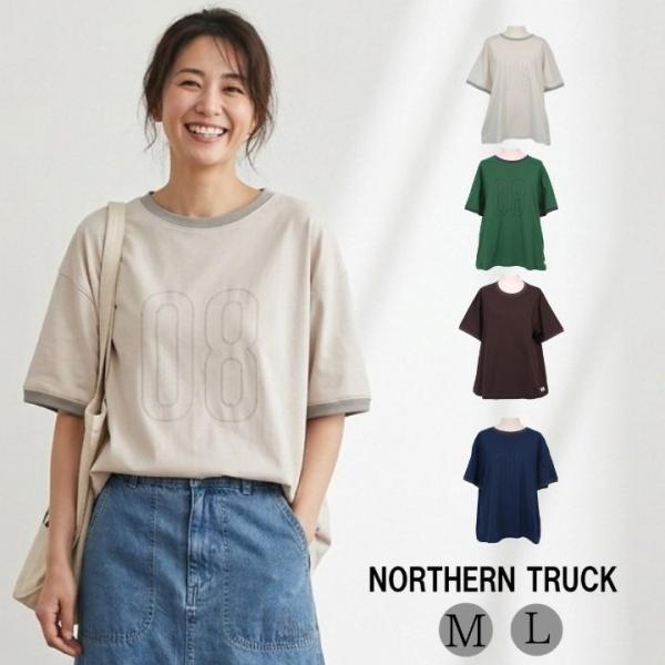 ノーザントラック ノースオブジェクト ナンバリング ステッチ Ｔシャツ レディース プルオーバー ク...
