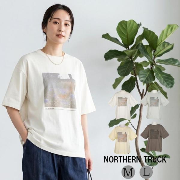ノーザントラック ノースオブジェクト 風景 プリント Ｔシャツ レディース プルオーバー クルーネッ...
