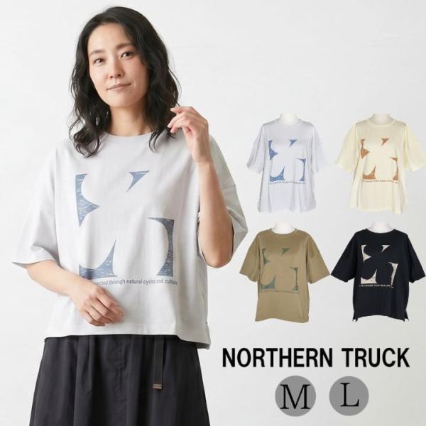 ノーザントラック ノースオブジェクト クローバー プリント Ｔシャツ レディース プルオーバー クル...