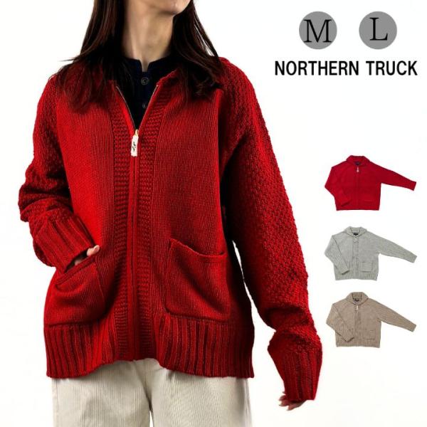 ノーザントラック カウチン風ニット カーディガン ニットカーディガン レディース 前開き クルーネッ...