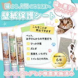 壁紙保護シート 猫 爪とぎ ひっかき傷防止 4...の詳細画像1