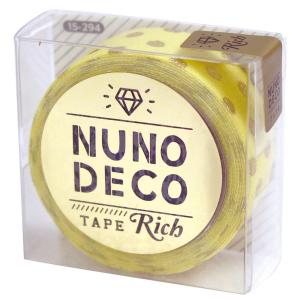 KAWAGUCHI 手芸用品 NUNO DECO ヌノデコテープ リッチドット イエロー 15-294  同梱不可