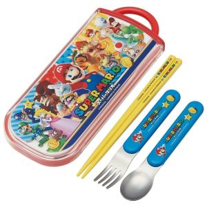 スーパーマリオ 食洗器対応スライド式トリオセット＜名入れスペース付箸入り＞375927（TCS1AM）