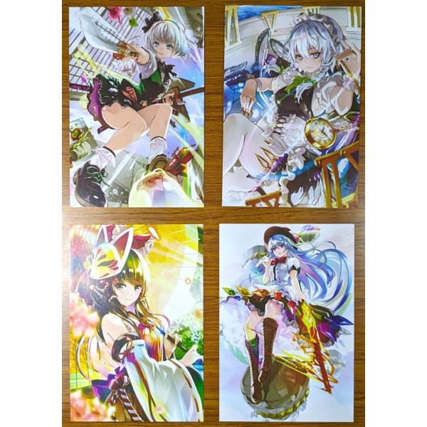東方projectポストカード4枚組 第8弾(画:L.F.)　-あにまる製菓-