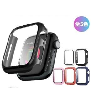 アップルウォッチ カバー ケース ９Ｈガラスフィルム 全面タイプ 傷防止 38 40 42 44ミリ Apple Watch Series 2/3/4/5/6 SE 一体型