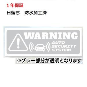 車 盗難防止 防犯グッズ 防犯ステッカー ダミー ステッカーシール 透明 英語 盗難警報装着車 セキュリティー対策 いたずら防止 透明色