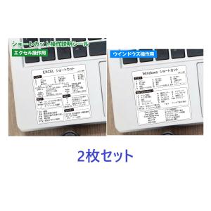 ショートカットキー シール 日本語版 2枚セット Windows Excel