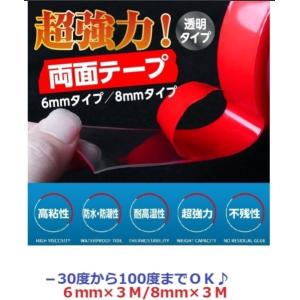 両面テープ  強力 透明 超強力 はがせる 防水 高粘着