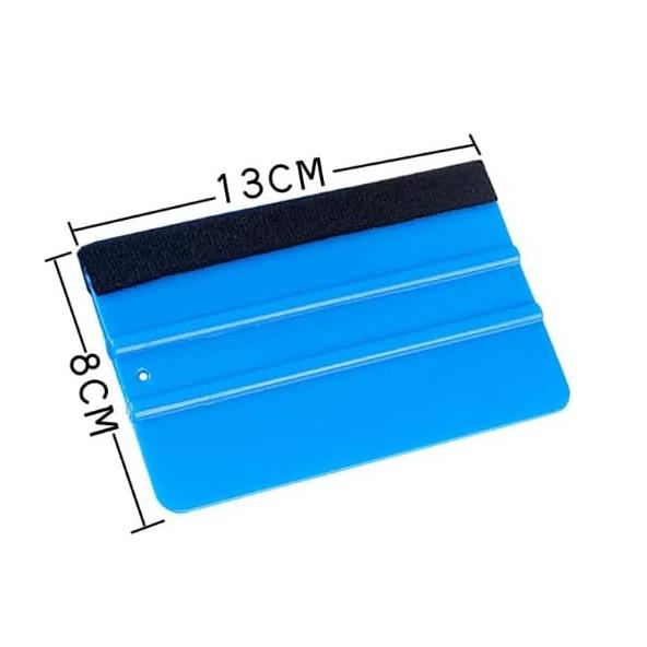 スキージー フェルト付き 130mm×80mm プラスチック 青 ブルー スキージ カーラッピング ...