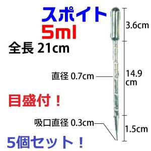 スポイト 5ml 目盛り入り 5本 FRP硬化剤の計量 ケミカルスポイト