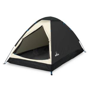 ハック(HAC) Montagna 組立式２人用ドームテント（ブラック）  簡単設営 簡単セット 収...