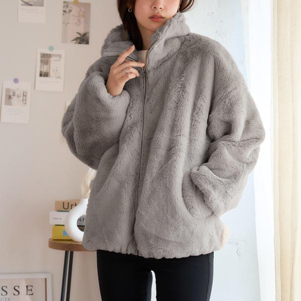 SALE スタンドカラー ファーブルゾン レディース ファージャケット レディース ファー アウター...