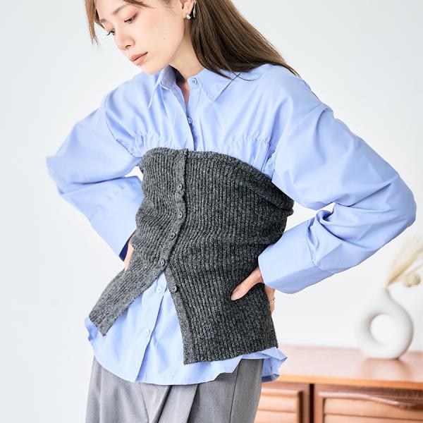 MIXニット チューブトップビスチェ