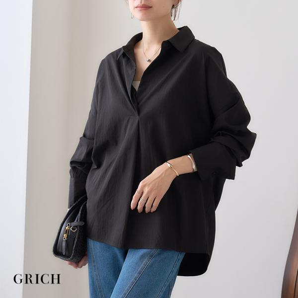 SALE オーバーサイズ スキッパーシャツ