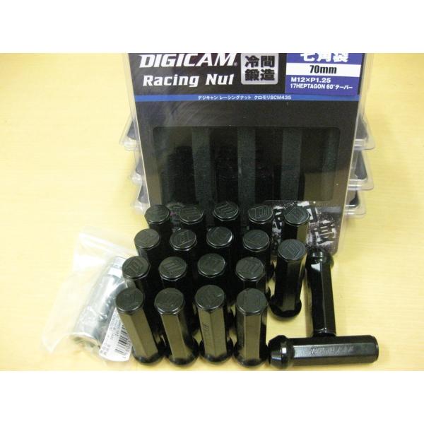 DIGICAM/デジキャン クロモリナット20本 7角袋タイプ70mm P1.25 &amp; [専用90m...