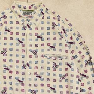 HERMES エルメス ブルー H柄 長袖シャツ セリエボタン 43 トップス